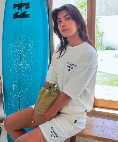BILLABONG(ビラボン)の「BILLABONG/ビラボン ショートパンツ ハーフパンツ ショーツ パイル生地 セットアップ対応 BG013606(その他パンツ・レディース・アクア/ホワイト・L/M)」の3枚目の写真