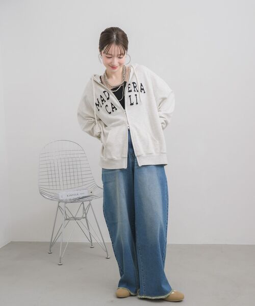 RETRO GIRL（レトロガール）の「フロントロゴパッチパーカー（パーカー・レディース・ホワイト系その他/ブルー・FREE）」の6枚目の写真