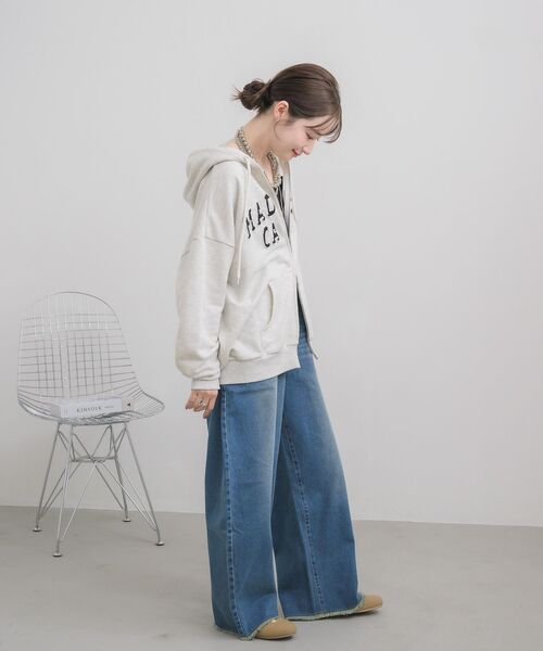 RETRO GIRL（レトロガール）の「フロントロゴパッチパーカー（パーカー・レディース・ホワイト系その他/ブルー・FREE）」の7枚目の写真