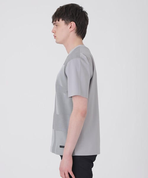 BLACK LABEL CRESTBRIDGE(ブラックレーベル・クレストブリッジ)の「フェードカラーパネルシャドーチェックTシャツ(Tシャツ/カットソー・メンズ・オフホワイト/ライトグレー/ブラック/ブルー系その他2・L/M/XL)」の13枚目の写真