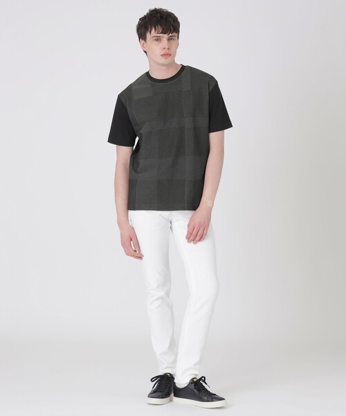 BLACK LABEL CRESTBRIDGE(ブラックレーベル・クレストブリッジ)の「フェードカラーパネルシャドーチェックTシャツ(Tシャツ/カットソー・メンズ・オフホワイト/ライトグレー/ブラック/ブルー系その他2・L/M/XL)」の17枚目の写真