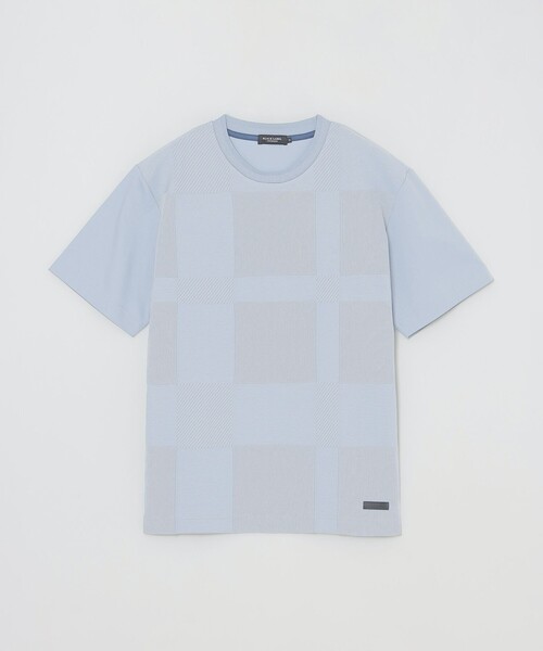 BLACK LABEL CRESTBRIDGE(ブラックレーベル・クレストブリッジ)の「フェードカラーパネルシャドーチェックTシャツ(Tシャツ/カットソー・メンズ・オフホワイト/ライトグレー/ブラック/ブルー系その他2・L/M/XL)」の6枚目の写真