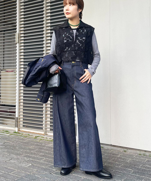 journal standard L'essage(ジャーナルスタンダードレサージュ)の「《追加》ケミカルコードレースノースリーブブラウス(シャツ/ブラウス・レディース・ホワイト/ブラック・FREE)」の3枚目の写真