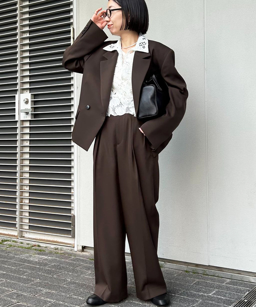 journal standard L'essage(ジャーナルスタンダードレサージュ)の「《追加》ケミカルコードレースノースリーブブラウス(シャツ/ブラウス・レディース・ホワイト/ブラック・FREE)」の12枚目の写真