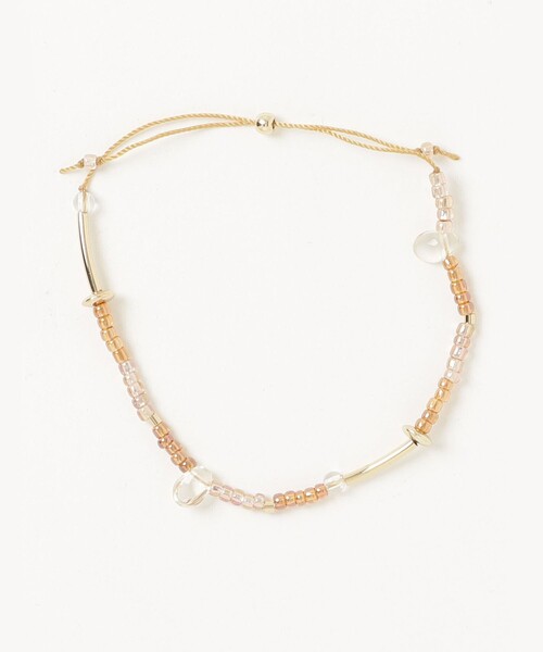 fredy emue（フレディエミュ）の「ストリングアジャストビーズブレス（ブレスレット・レディース・ベージュ系その他3/グレー系その他・FREE）」の3枚目の写真