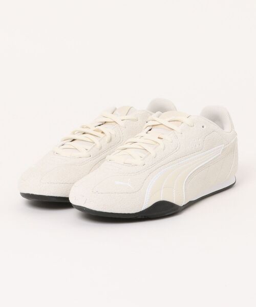 PUMA(プーマ)の「PUMA プーマ CATCH SD【軽量】レディーススニーカー 薄底 ロープロファイル(キャッチスエード) 402681 09 アルパインスノー/プーマホワイト(スニーカー・レディース・ベージュ系その他3・23.0cm)」の1枚目の写真
