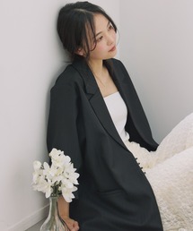 Alumu.（エルム）の「AM610204 2WAYフリルヘリンボーンジャケット（テーラードジャケット）」