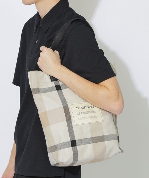 CB CRESTBRIDGE(シービークレストブリッジ)の「クレストブリッジチェックトート(トートバッグ・レディース・ライトベージュ/ブルー系その他7・FREE)」の17枚目の写真