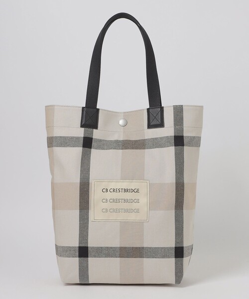 CB CRESTBRIDGE(シービークレストブリッジ)の「クレストブリッジチェックトート(トートバッグ・レディース・ライトベージュ/ブルー系その他7・FREE)」の7枚目の写真