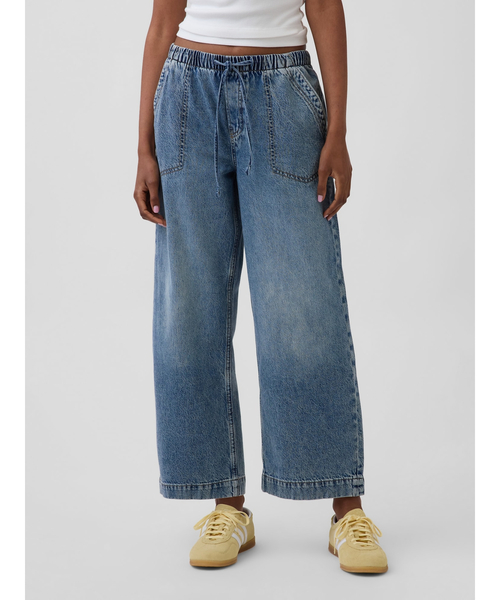 GAP(ギャップ)の「ローライズ '90S ルーズフィット イージーウエスト クロップドデニム(デニムパンツ・レディース・インディゴブルー・L/M/XS/S/XXS)」の6枚目の写真