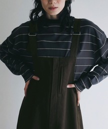 anuke（アンヌーク）の「Border Loose Long T-shirts（Tシャツ/カットソー）」