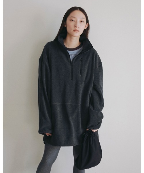 anuke（アンヌーク）の「Border Loose Long T-shirts（Tシャツ/カットソー・レディース・チャコールグレー/ブラウン/ブルー系その他・FREE）」の21枚目の写真