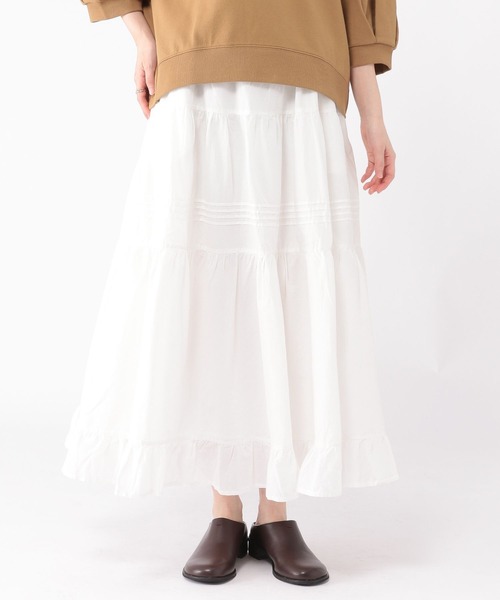 studio CLIP（スタディオクリップ）の「タックギャザーロングスカート（スカート・レディース・ベージュ/ブラック/オフホワイト・FREE）」の10枚目の写真