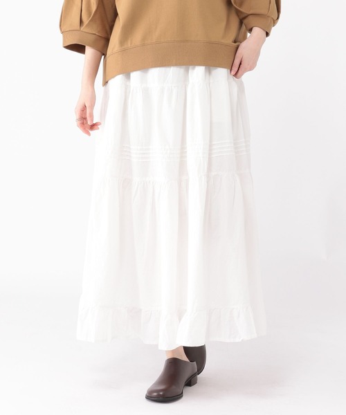 studio CLIP（スタディオクリップ）の「タックギャザーロングスカート（スカート・レディース・ベージュ/ブラック/オフホワイト・FREE）」の9枚目の写真