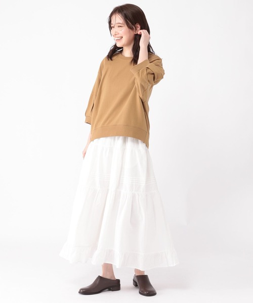 studio CLIP（スタディオクリップ）の「タックギャザーロングスカート（スカート・レディース・ベージュ/ブラック/オフホワイト・FREE）」の7枚目の写真