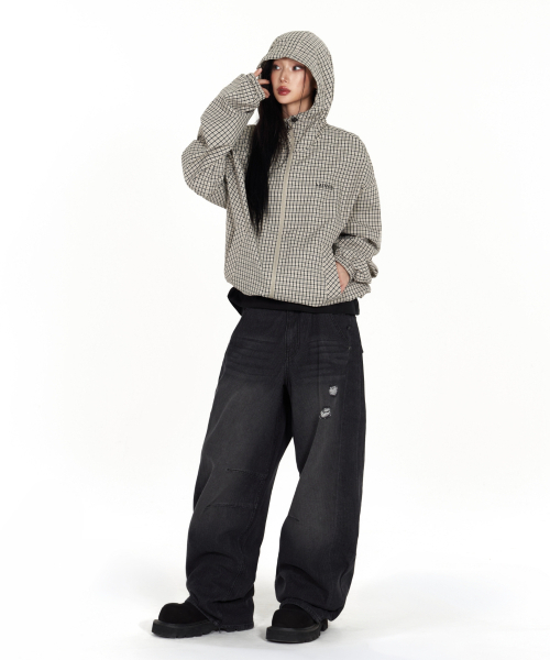 IDWS（アイドンワナセル）の「Vortex Check Windbreaker Ivory（ナイロンジャケット・レディース・その他・1/2/0）」の10枚目の写真