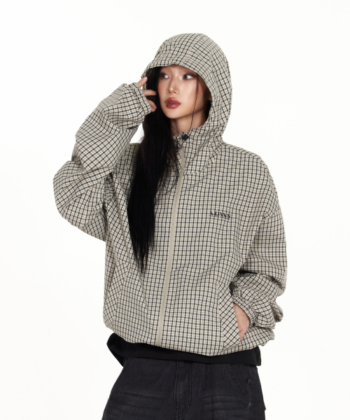 IDWS（アイドンワナセル）の「Vortex Check Windbreaker Ivory（ナイロンジャケット・レディース・その他・1/2/0）」の11枚目の写真