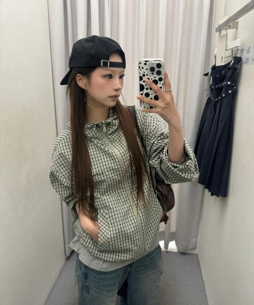 IDWS（アイドンワナセル）の「Vortex Check Windbreaker Ivory（ナイロンジャケット・レディース・その他・1/2/0）」の14枚目の写真