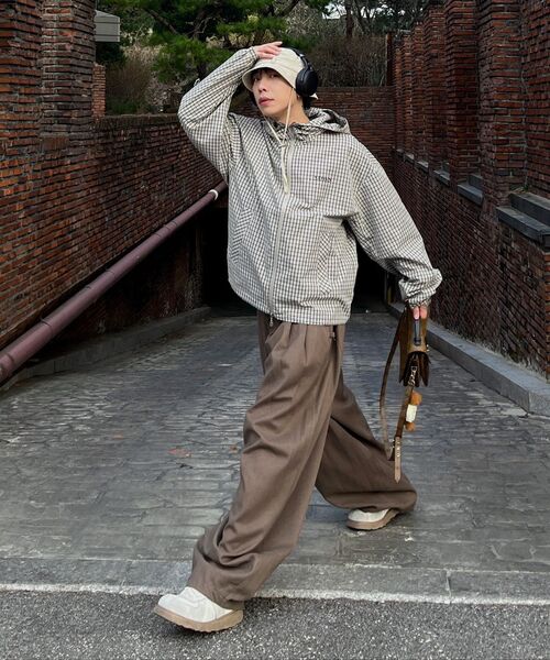 IDWS（アイドンワナセル）の「Vortex Check Windbreaker Ivory（ナイロンジャケット・レディース・その他・1/2/0）」の3枚目の写真