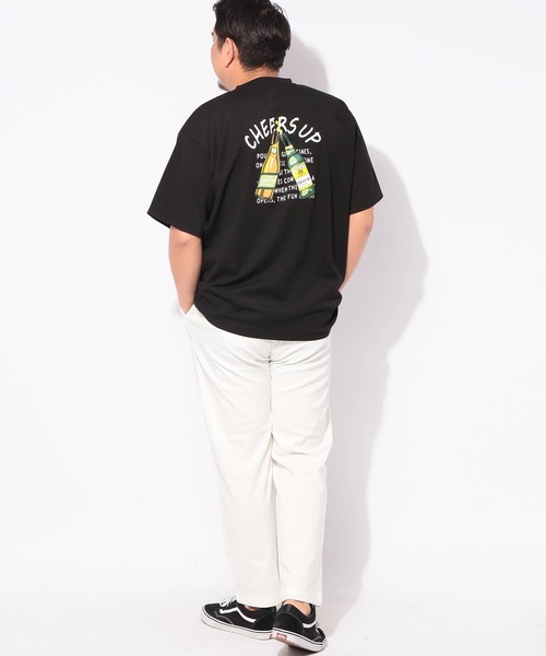 B&T CLUB(ビーティークラブ)の「Tシャツ 半袖 ビールプリント メンズ 大きいサイズ ヒヤテック クルーネック カットソー B&T CLUB (ビーアンドティークラブ)(Tシャツ/カットソー・メンズ・ブラック/ブルー・X2(4L~5L)/X3(6L~7L)/X1(3L~4L)/X4(8L~9L))」の7枚目の写真