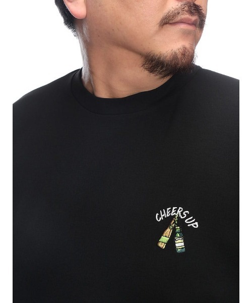 B&T CLUB(ビーティークラブ)の「Tシャツ 半袖 ビールプリント メンズ 大きいサイズ ヒヤテック クルーネック カットソー B&T CLUB (ビーアンドティークラブ)(Tシャツ/カットソー・メンズ・ブラック/ブルー・X2(4L~5L)/X3(6L~7L)/X1(3L~4L)/X4(8L~9L))」の17枚目の写真