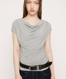 2026SS新作】OFF SHOULDER TUCK TOPS オフショルダー タック トップス