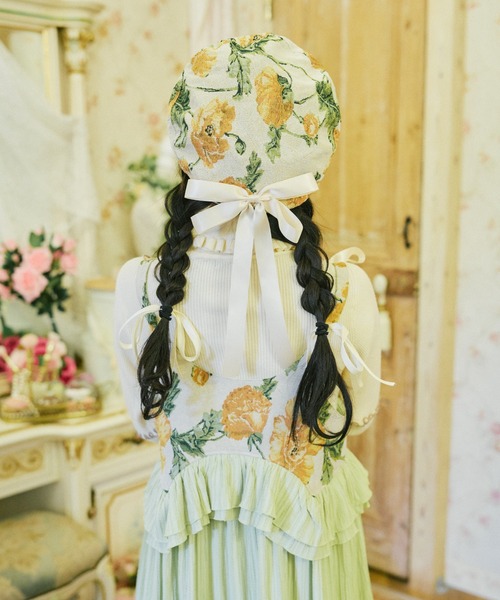 kutir(クティール)の「【クティールとレトロ】ゴブランリボンベレー帽(ハンチング/ベレー帽・レディース・グレー/ブルー/アイボリー/ピンク・FREE)」の13枚目の写真