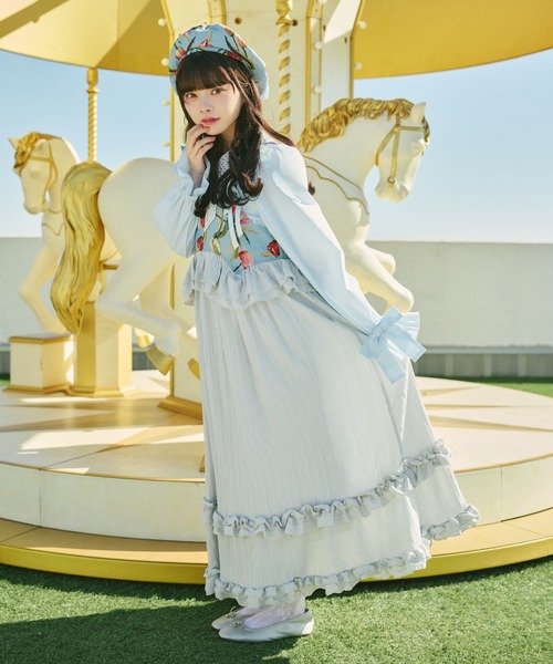 kutir(クティール)の「【クティールとレトロ】ゴブランリボンベレー帽(ハンチング/ベレー帽・レディース・グレー/ブルー/アイボリー/ピンク・FREE)」の21枚目の写真