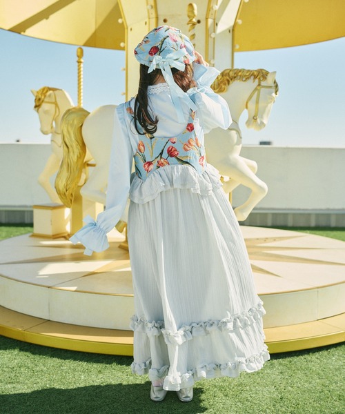 kutir(クティール)の「【クティールとレトロ】ゴブランリボンベレー帽(ハンチング/ベレー帽・レディース・グレー/ブルー/アイボリー/ピンク・FREE)」の22枚目の写真