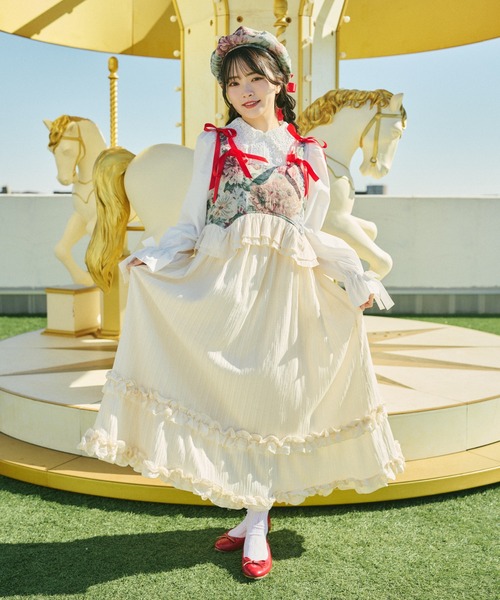 kutir(クティール)の「【クティールとレトロ】ゴブランリボンベレー帽(ハンチング/ベレー帽・レディース・グレー/ブルー/アイボリー/ピンク・FREE)」の6枚目の写真