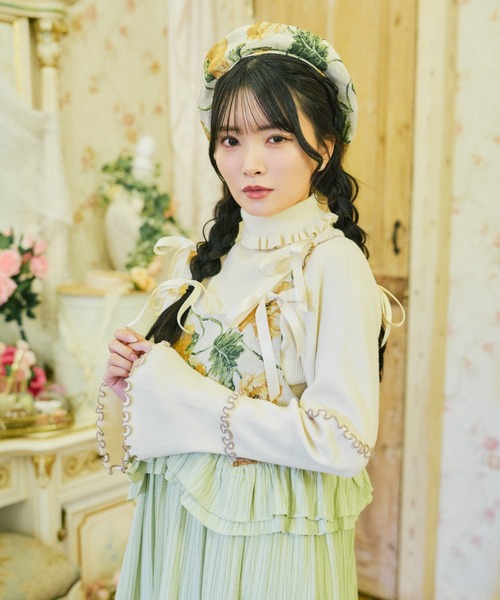 kutir(クティール)の「【クティールとレトロ】ゴブランリボンベレー帽(ハンチング/ベレー帽・レディース・グレー/ブルー/アイボリー/ピンク・FREE)」の14枚目の写真