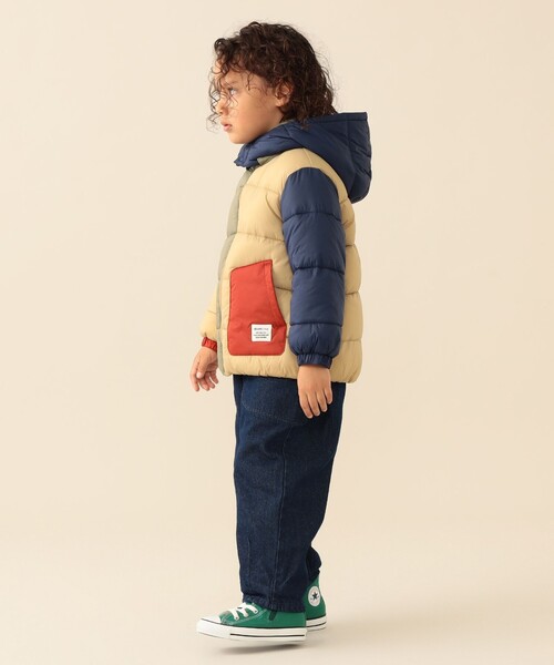 BEAMS mini(ビームスミニ)の「機能綿 フード ブルゾン 2026FW(90~150cm)カジュアル プチプラ 通園 通学(ブルゾン・キッズ・ピンク/その他/ネイビー・110/100/150/90/140/130/120)」の6枚目の写真