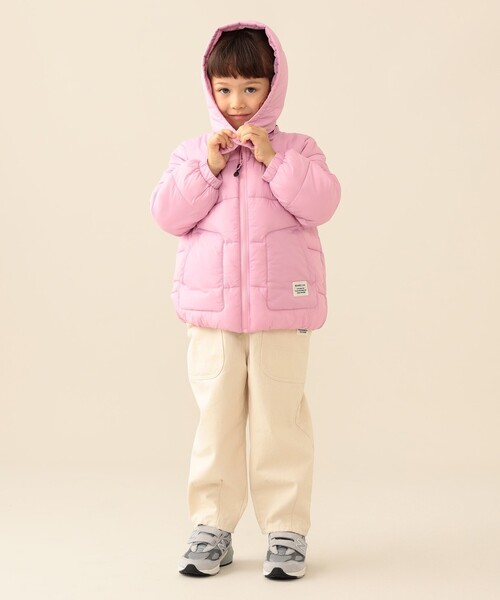 BEAMS mini(ビームスミニ)の「機能綿 フード ブルゾン 2026FW(90~150cm)カジュアル プチプラ 通園 通学(ブルゾン・キッズ・ピンク/その他/ネイビー・110/100/150/90/140/130/120)」の9枚目の写真