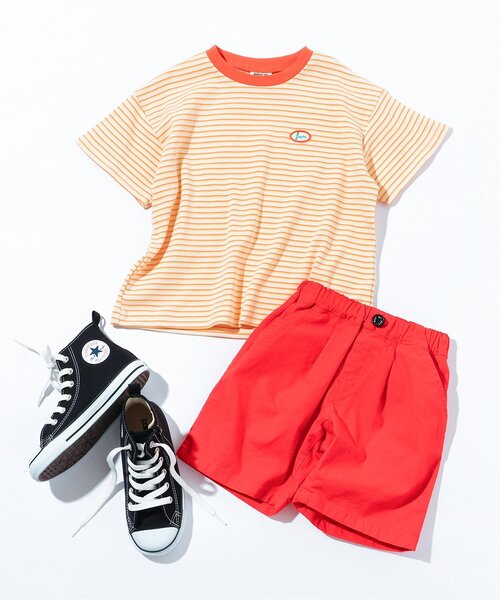 BREEZE（ブリーズ）の「【リンク】ミジンボーダー半袖Tシャツ（Tシャツ/カットソー・キッズ・イエロー/グリーン/レッド・80/90/100/110/120/130/140）」の11枚目の写真