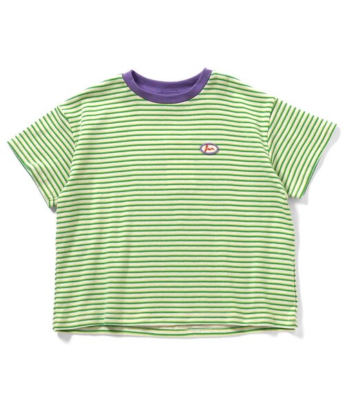 BREEZE（ブリーズ）の「【リンク】ミジンボーダー半袖Tシャツ（Tシャツ/カットソー・キッズ・イエロー/グリーン/レッド・80/90/100/110/120/130/140）」の12枚目の写真