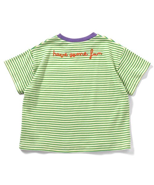 BREEZE（ブリーズ）の「【リンク】ミジンボーダー半袖Tシャツ（Tシャツ/カットソー・キッズ・イエロー/グリーン/レッド・80/90/100/110/120/130/140）」の16枚目の写真