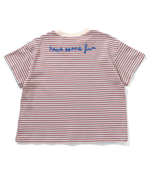 BREEZE（ブリーズ）の「【リンク】ミジンボーダー半袖Tシャツ（Tシャツ/カットソー・キッズ・イエロー/グリーン/レッド・80/90/100/110/120/130/140）」の17枚目の写真