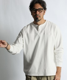 The DUFFER of ST.GEORGE（ザダファーオブセントジョージ）の「【WEB限定アイテム】「AIR FLEX」HONEYCOMB HENLEY FOOTBALL TEE:高収縮機能素材「エアフレックス」ハニカム ヘンリーネック フットボール ロンT（Tシャツ/カットソー）」
