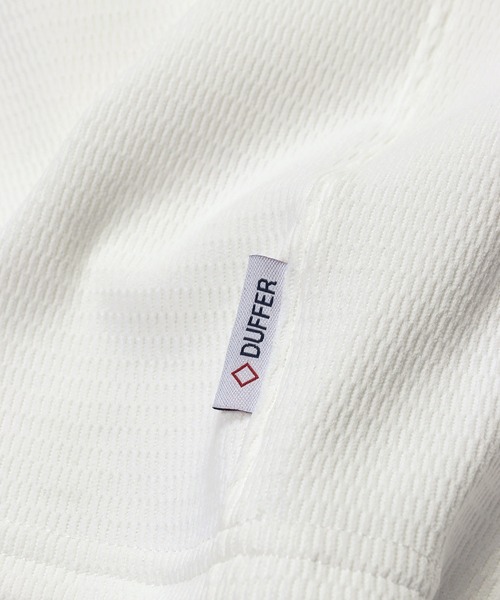 The DUFFER of ST.GEORGE(ザダファーオブセントジョージ)の「【WEB限定アイテム】「AIR FLEX」HONEYCOMB HENLEY FOOTBALL TEE:高収縮機能素材「エアフレックス」ハニカム ヘンリーネック フットボール ロンT(Tシャツ/カットソー・メンズ・ブラック/ホワイト・SMALL/MEDIUM/LARGE/X-LARGE)」の14枚目の写真