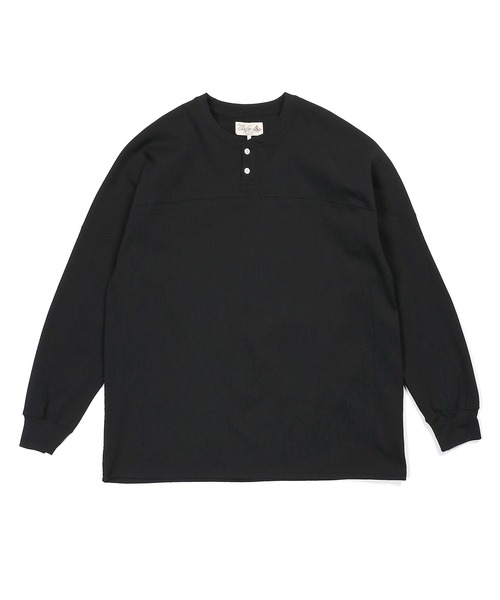 The DUFFER of ST.GEORGE(ザダファーオブセントジョージ)の「【WEB限定アイテム】「AIR FLEX」HONEYCOMB HENLEY FOOTBALL TEE:高収縮機能素材「エアフレックス」ハニカム ヘンリーネック フットボール ロンT(Tシャツ/カットソー・メンズ・ブラック/ホワイト・SMALL/MEDIUM/LARGE/X-LARGE)」の10枚目の写真
