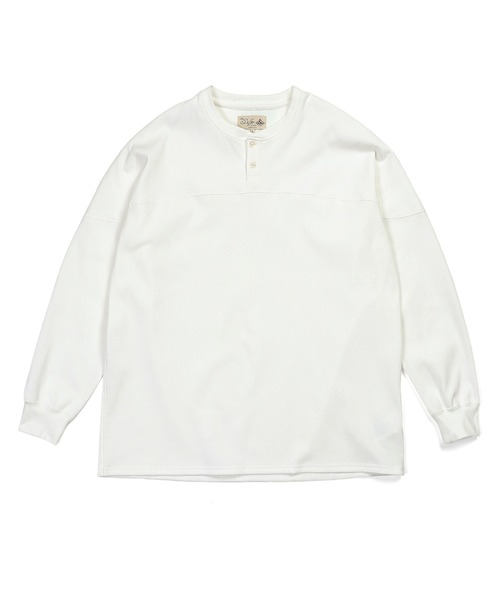 The DUFFER of ST.GEORGE(ザダファーオブセントジョージ)の「【WEB限定アイテム】「AIR FLEX」HONEYCOMB HENLEY FOOTBALL TEE:高収縮機能素材「エアフレックス」ハニカム ヘンリーネック フットボール ロンT(Tシャツ/カットソー・メンズ・ブラック/ホワイト・SMALL/MEDIUM/LARGE/X-LARGE)」の9枚目の写真