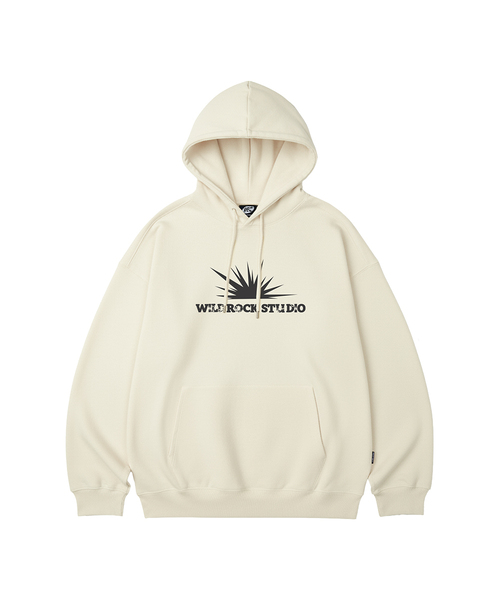 WILDROCK(ワイルドロック)の「サンバーストオーバーサイズフード_8COL(パーカー・メンズ・ブラック/チャコール/ベージュ/ダークグレー/ネイビー/バーガンディー/ブルー/アイボリー・SMALL/MEDIUM/LARGE)」の2枚目の写真