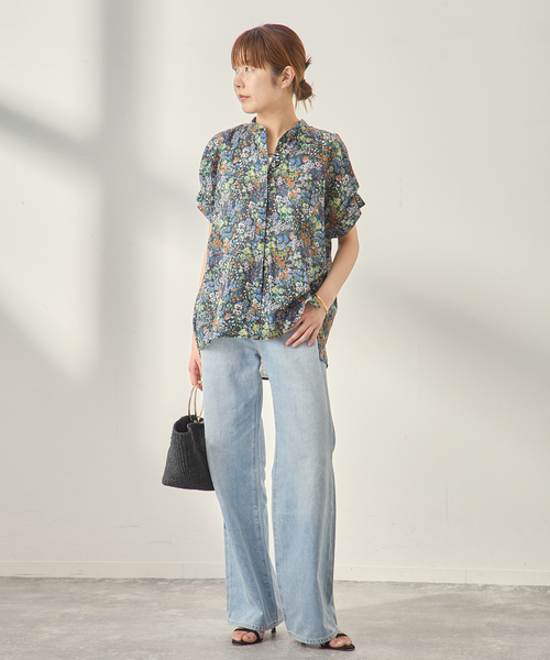 journal standard L'essage(ジャーナルスタンダードレサージュ)の「DEVEAUX/ドットタックスリーブシャツ(シャツ/ブラウス・レディース・ブラック系その他/グリーン系その他/レッド・FREE)」の6枚目の写真