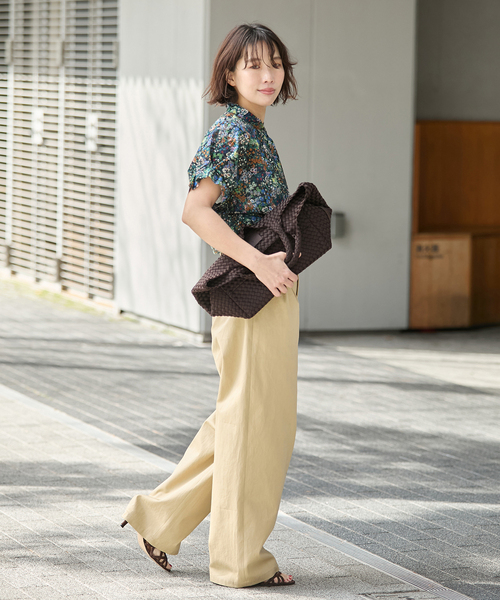 journal standard L'essage(ジャーナルスタンダードレサージュ)の「DEVEAUX/ドットタックスリーブシャツ(シャツ/ブラウス・レディース・ブラック系その他/グリーン系その他/レッド・FREE)」の7枚目の写真