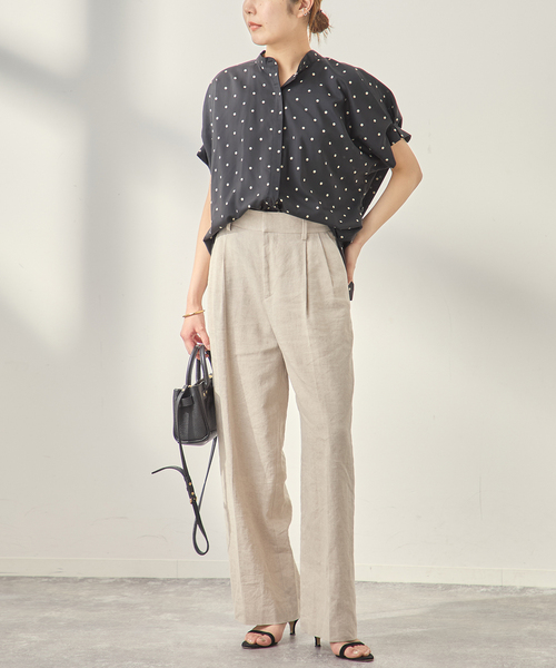 journal standard L'essage(ジャーナルスタンダードレサージュ)の「DEVEAUX/ドットタックスリーブシャツ(シャツ/ブラウス・レディース・ブラック系その他/グリーン系その他/レッド・FREE)」の12枚目の写真