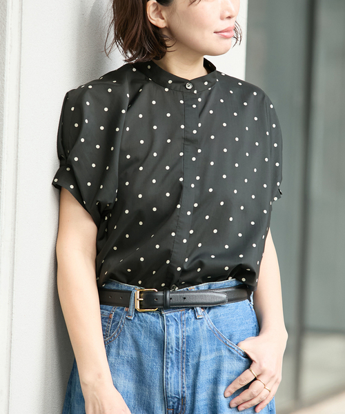 journal standard L'essage(ジャーナルスタンダードレサージュ)の「DEVEAUX/ドットタックスリーブシャツ(シャツ/ブラウス・レディース・ブラック系その他/グリーン系その他/レッド・FREE)」の14枚目の写真