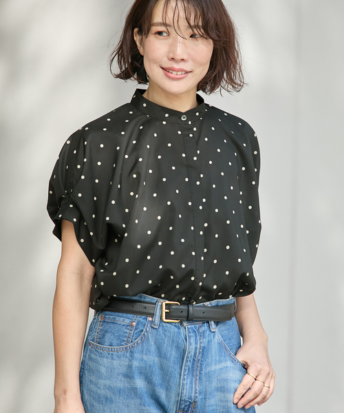 journal standard L'essage(ジャーナルスタンダードレサージュ)の「DEVEAUX/ドットタックスリーブシャツ(シャツ/ブラウス・レディース・ブラック系その他/グリーン系その他/レッド・FREE)」の15枚目の写真