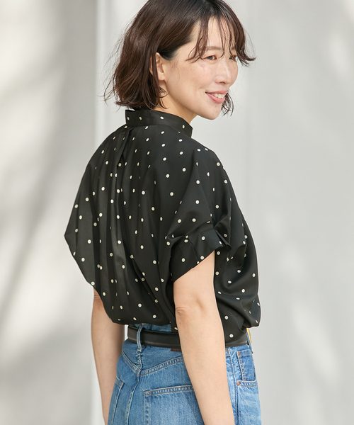 journal standard L'essage(ジャーナルスタンダードレサージュ)の「DEVEAUX/ドットタックスリーブシャツ(シャツ/ブラウス・レディース・ブラック系その他/グリーン系その他/レッド・FREE)」の16枚目の写真