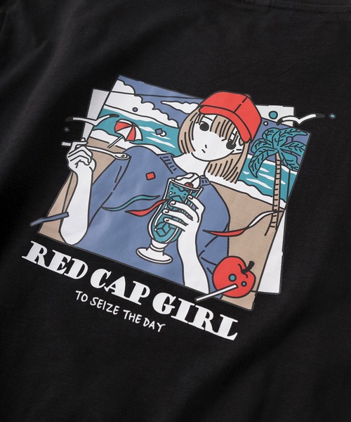 Red Cap Girl(レッドキャプガール)の「【70】【RCG/レッドキャップガール】クール&ドライ バックプリント クルーネック スウェット Tシャツ/ワンポイント刺繍/接触冷感/速乾/ユニセックス/レディース/メンズ(Tシャツ/カットソー・レディース・ブラウン/ブラック/アイボリー・L/M)」の11枚目の写真