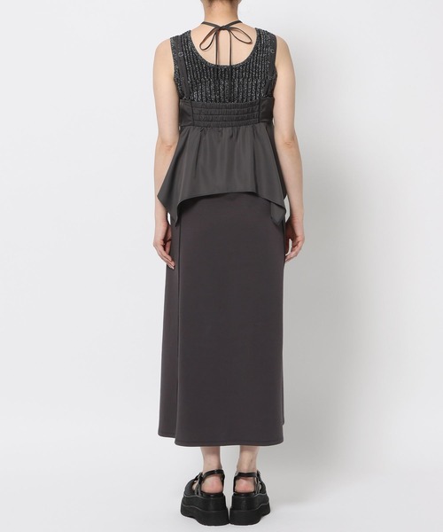 HARE（ハレ）の「2Pビスチェレイヤーキャミワンピース(HARE)（ワンピース・レディース・グレー/ブラック・FREE）」の5枚目の写真